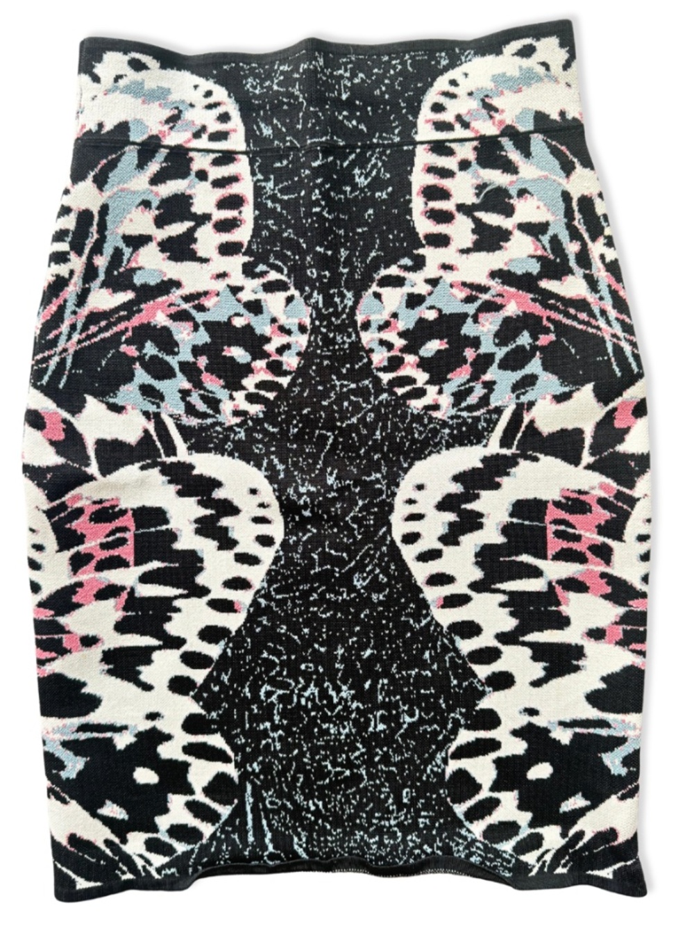 Designer Style Butterfly Wing Knit Mini Skirt Pink, Size S